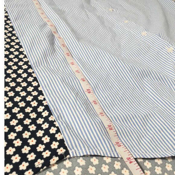 Tommy Hilfiger Striped and  Floral Print Collared T-Shirt Dress L Modern Casual - Picture 5 of 9